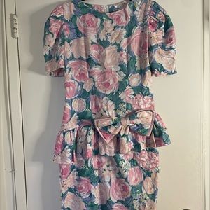 Vintage Floral 80’s Dress